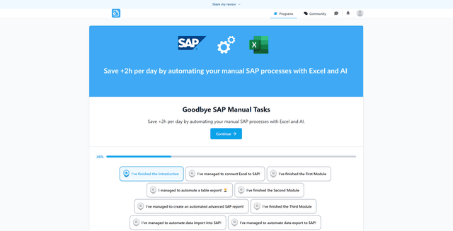 Training content preview